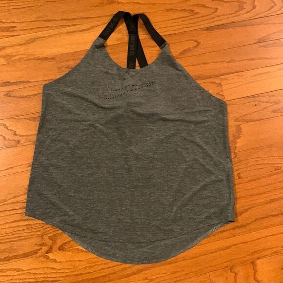 Nike dry fit extra-large athletic tank, gray with black adjustable straps - Picture 1 of 6